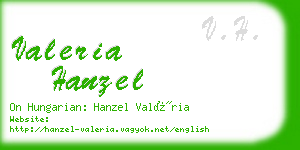 valeria hanzel business card